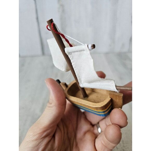 Vintage pirate ship wooden set boat wooden pirate - Picture 6 of 8